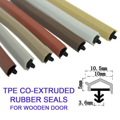 Strisce sigillanti per porte in legno coestruso ad alta resilienza Striscia sigillante per porte in TPE marrone