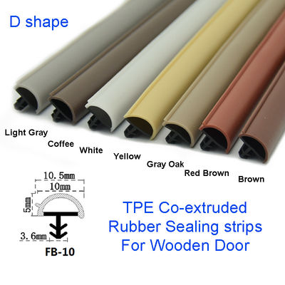 Strisce di tenuta in gomma a forma di D coestrusa Striscia di tenuta per porte in legno Guarnizione colore bianco
