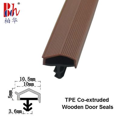 Strisce sigillanti per porte in legno coestruso ad alta resilienza Striscia sigillante per porte in TPE marrone