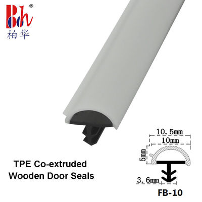 Strisce di tenuta in gomma a forma di D coestrusa Striscia di tenuta per porte in legno Guarnizione colore bianco