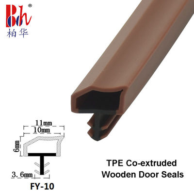 Il TPE Co-ha espulso guarnizione che di gomma della porta di legno le strisce applica guarnizione di tenuta al colore di legno del tek