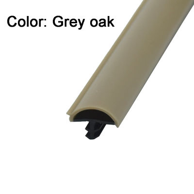 Tipo di slot Anti Collisione Forma D Sigillo di porta in legno Striscia di quercia grigio Colore 12*5mm