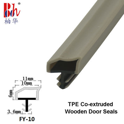 Porta a lamelle di legno del sigillo alla porta di alta resilienza Weatherstripings Gray Oak Color 10*6mm