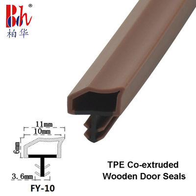 Lo speciale ha modellato il colore 10*6mm di Brown del nastro di tenuta di Weatherstripings della coestrusione