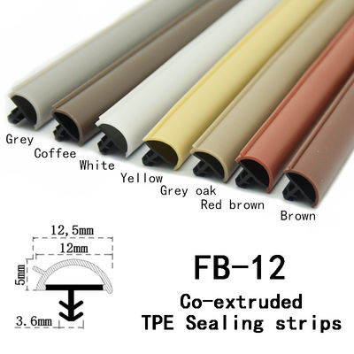 Tipo di slot Anti Collisione Forma D Sigillo di porta in legno Striscia di quercia grigio Colore 12*5mm