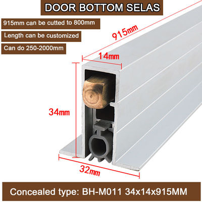 Prevenzione della polvere acustica sigillo automatico porta caduta strisce meteo nascosto con bordo laterale 915mm