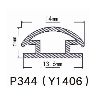 Striscia di gomma 14*6mm del PVC della striscia del sigillo alla porta del guardaroba di assorbimento di scossa