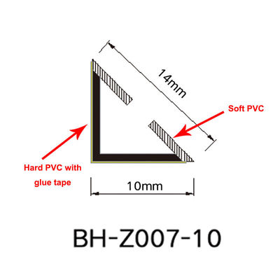 Co Extruded Triangle PVC Fire Resistant Seals Soundproof Anti Smoke