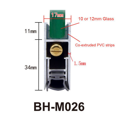 l'alluminio inferiore delle guarnizioni della porta automatica di 17*45mm applica guarnizione di tenuta a per la porta dell'erba