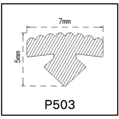 Striscia di gomma 7*5mm del PVC dell'OEM per l'indumento Hang Bar