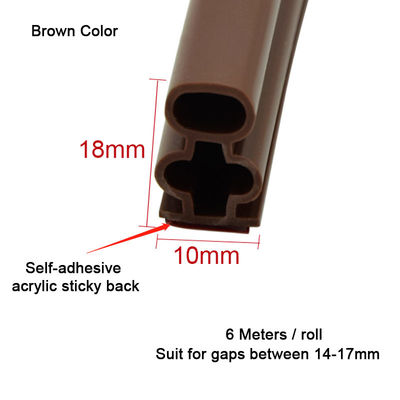 le strisce di gomma del silicone di forma di larghezza O di 10mm raddoppiano lo strato per la struttura di porta