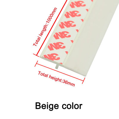 Altezza inferiore della guarnizione 36mm di colore della porta beige del PVC per l'hotel