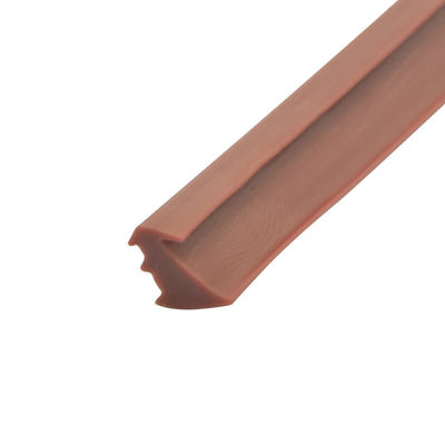 tipo strisce della scanalatura della striscia di gomma del PVC di 10*8 millimetro Brown di barriera