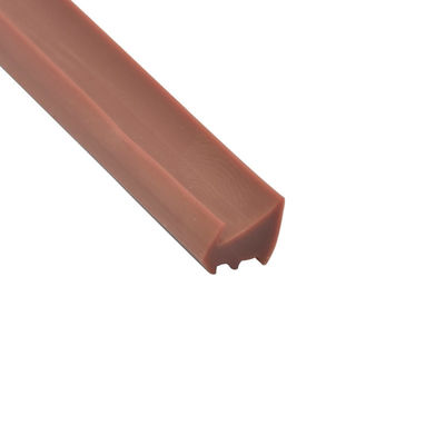 tipo strisce della scanalatura della striscia di gomma del PVC di 10*8 millimetro Brown di barriera