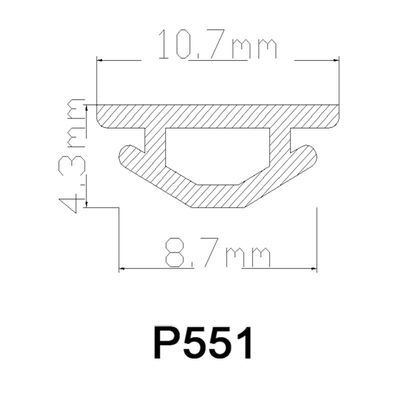 copertura della striscia di gomma del PVC di 12*5.5mm per la scanalatura della vite